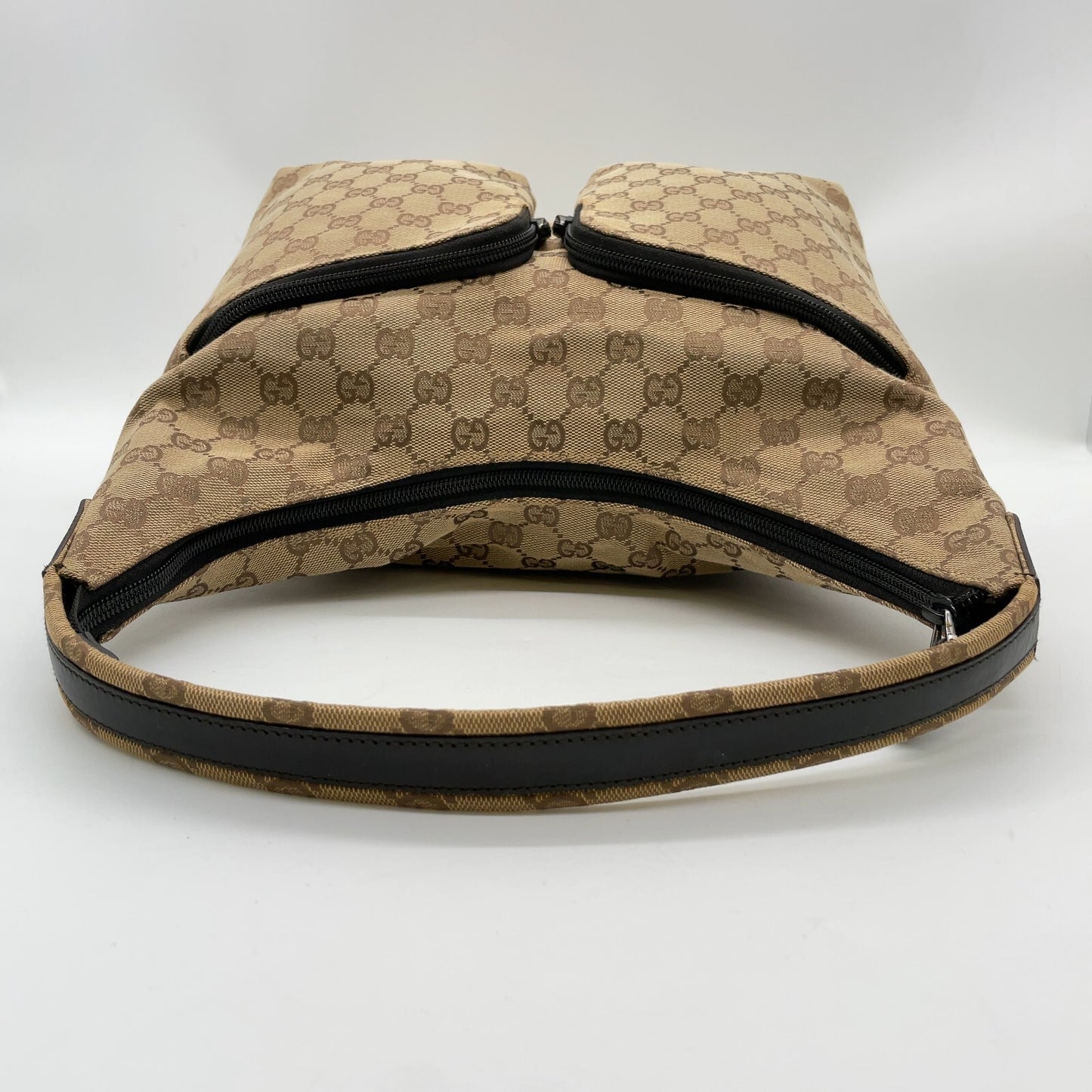 Gucci Double Pocket Zip Hobo GG Canvas Medium