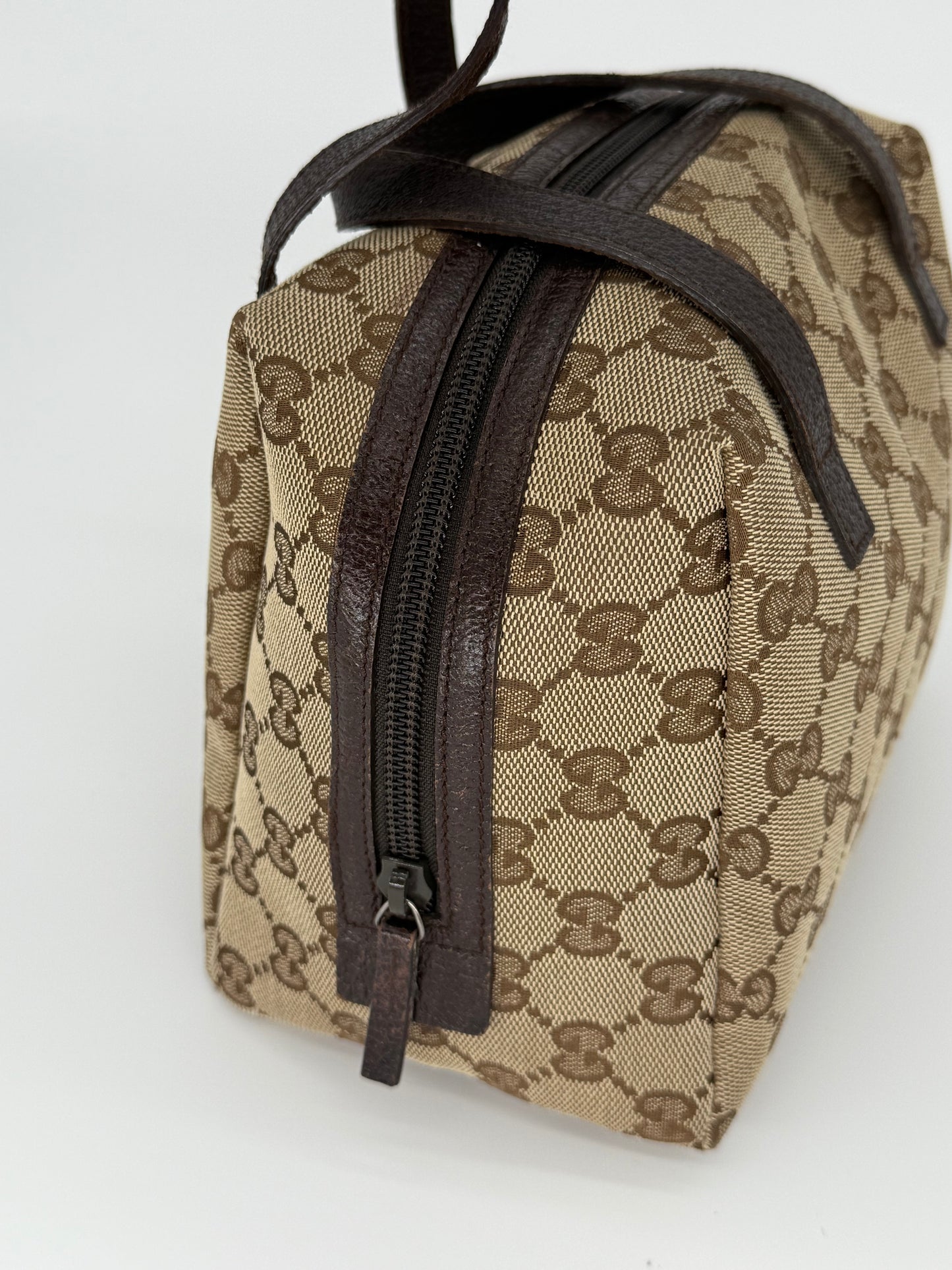 Gucci Zip Around Bowling Bag GG Canvas