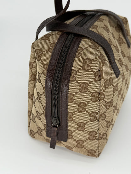Gucci Zip Around Bowling Bag GG Canvas