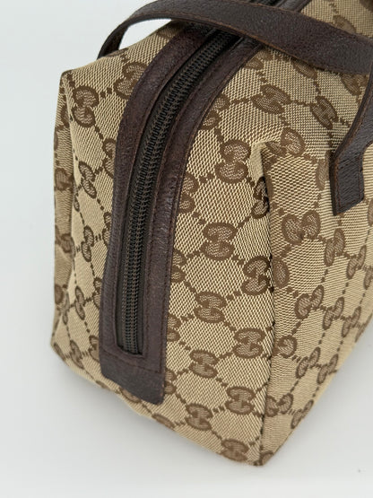 Gucci Zip Around Bowling Bag GG Canvas