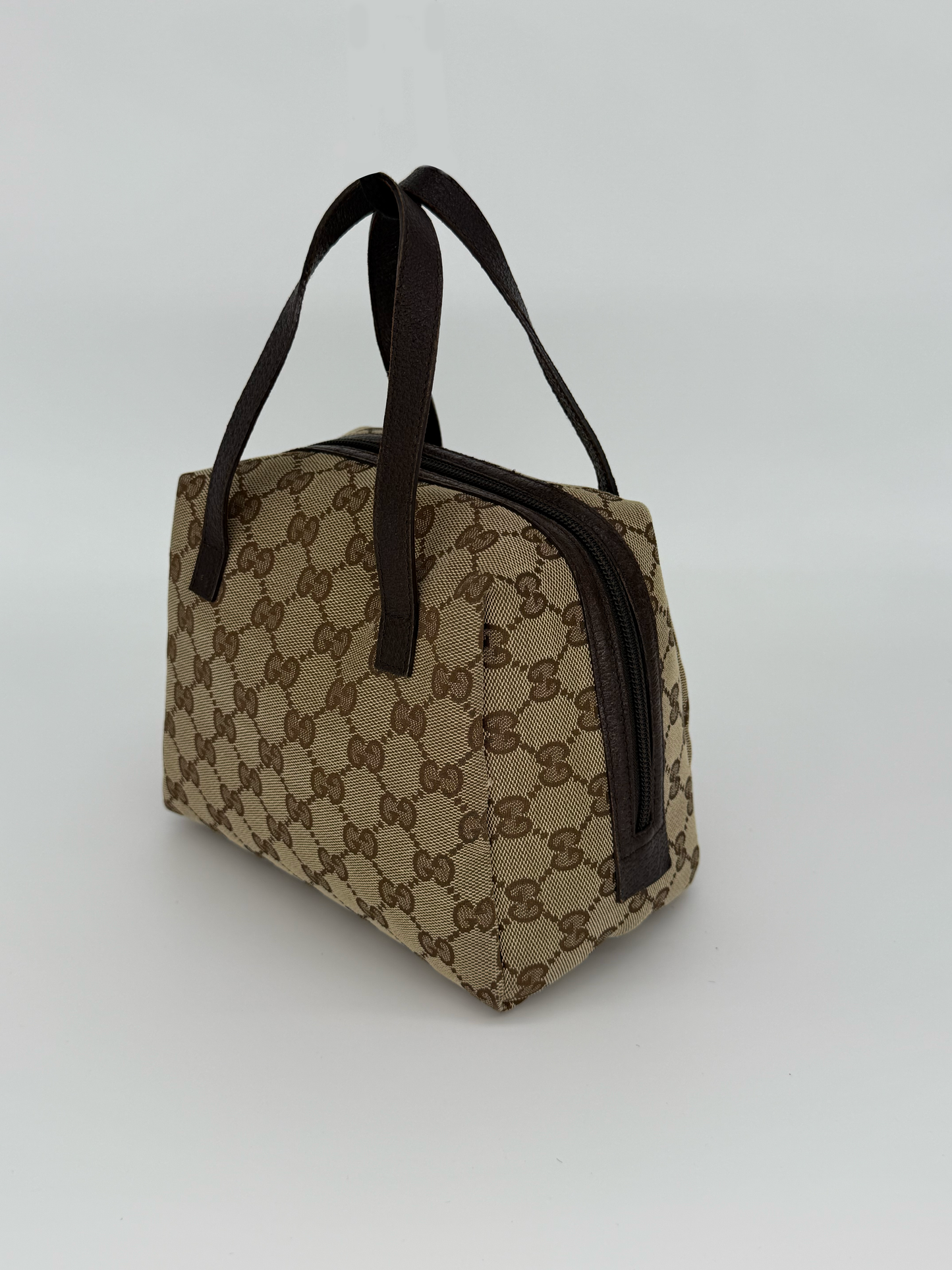 Gucci Zip Around Bowling Bag GG Canvas