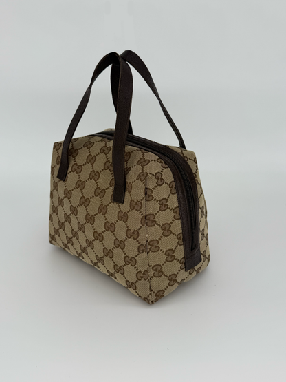 Gucci Zip Around Bowling Bag GG Canvas