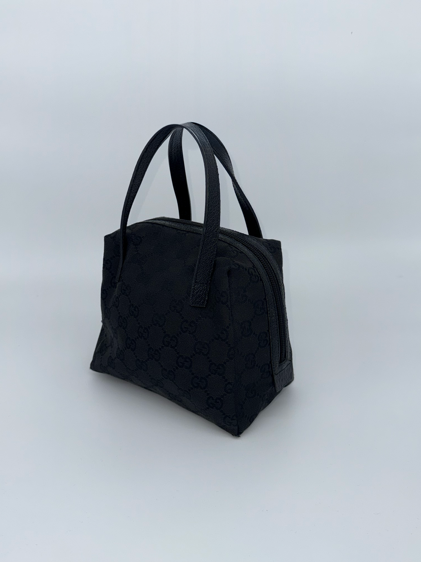 Gucci Zip Around Bowling Bag GG Canvas