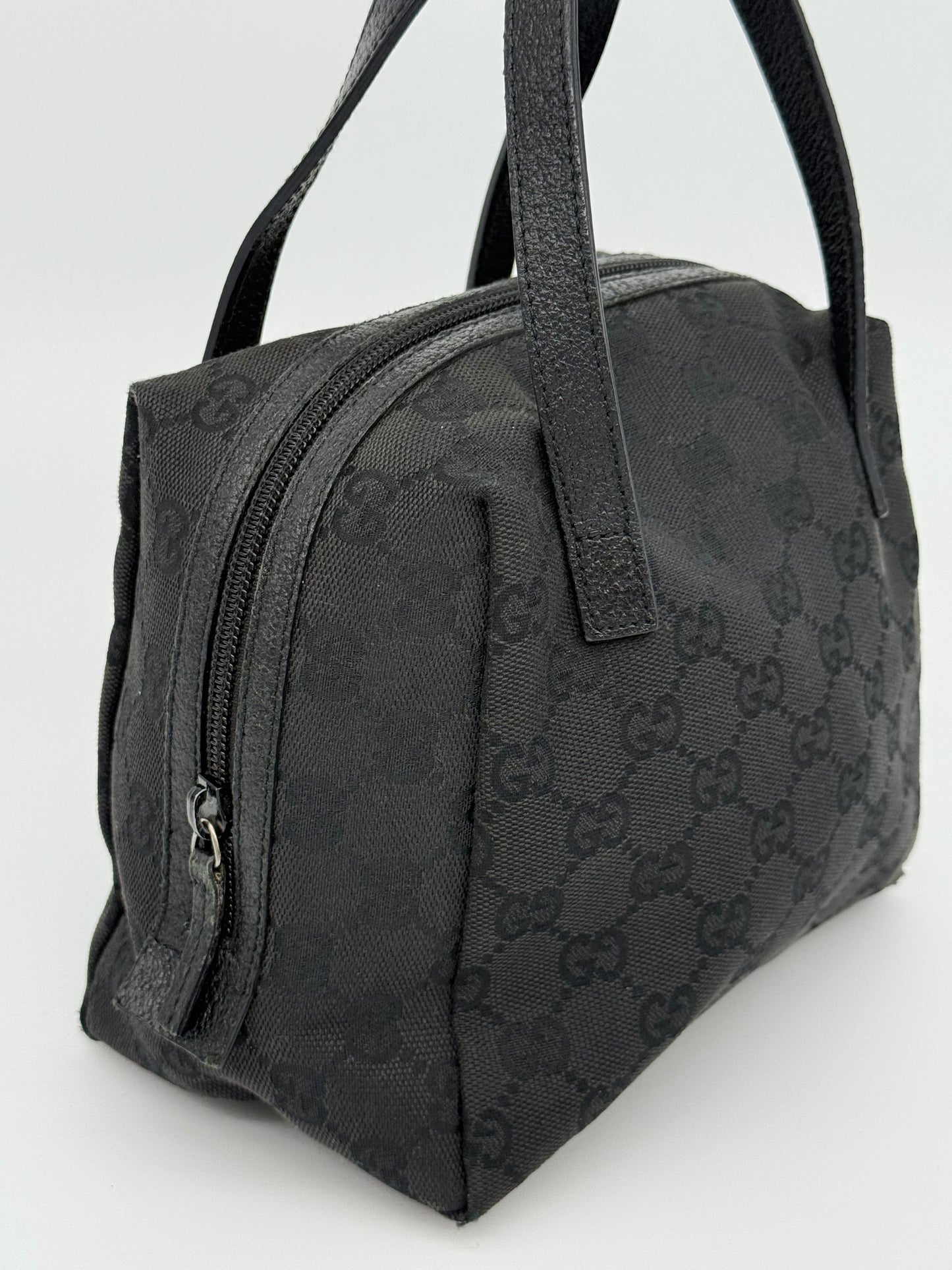 Gucci Zip Around Bowling Bag GG Canvas
