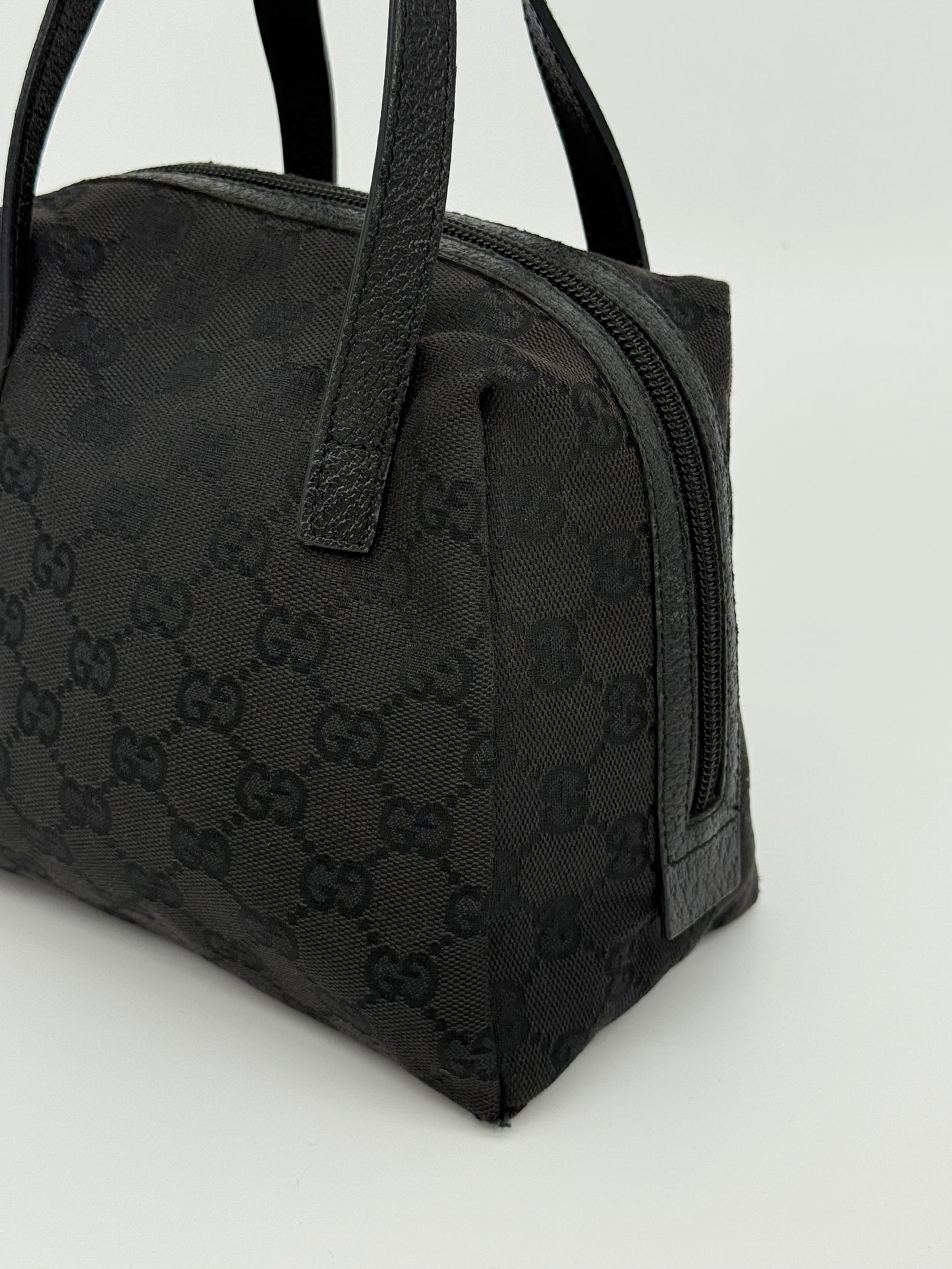 Gucci Zip Around Bowling Bag GG Canvas