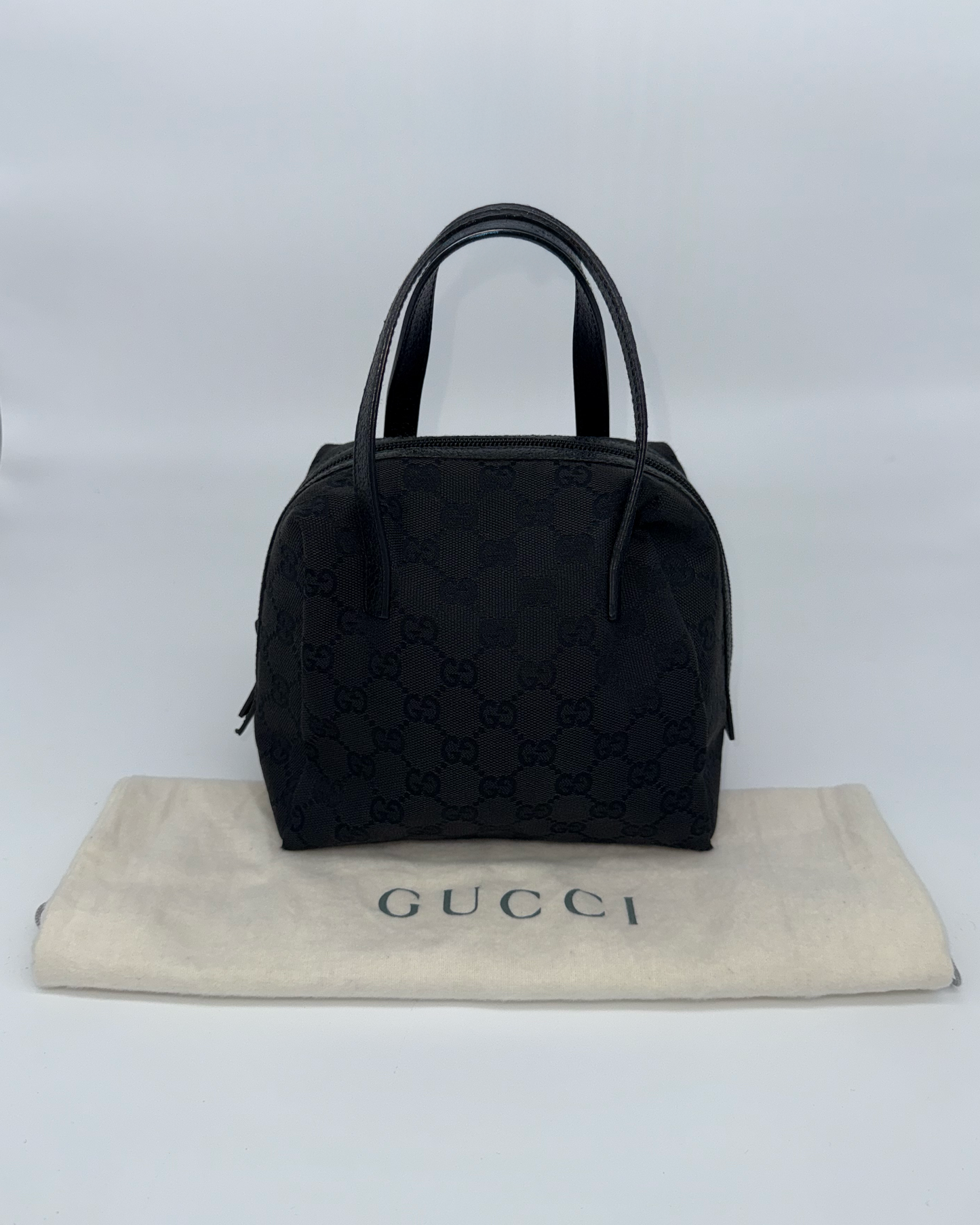 Gucci Zip Around Bowling Bag GG Canvas