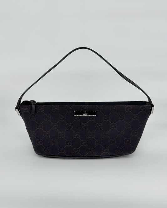 Gucci Vintage Boat Pochette GG Canvas