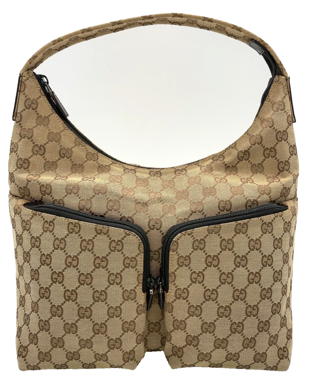 Gucci Double Pocket Zip Hobo GG Canvas Medium