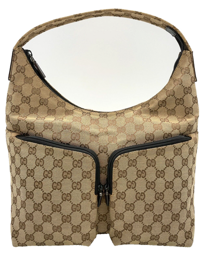 Gucci Double Pocket Zip Hobo GG Canvas Medium